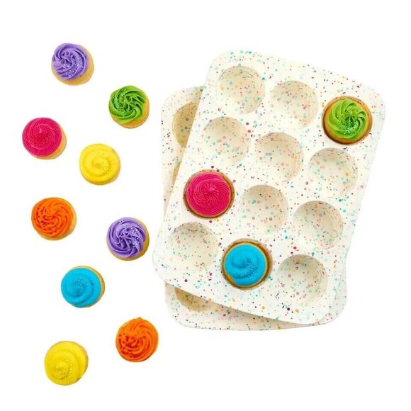 Trudeau Silicone Muffin Pan 12 Count (Pack Of 2) - Picture 5 of 5